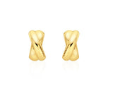 Subni Silver (Y) Twist Chunky One-Touch Earrings