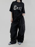 Temp zipper nylon cargo pants