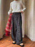 Profi Wool Stripe Wide Slacks