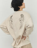 WINGS Henley Neck Long Sleeve T-Shirt
