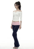 [SET]BOOTSCUT PANTS+STRIPE WAIST BAND