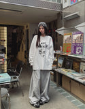 Lost printing loose fit long sleeves