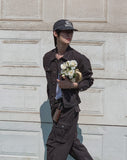 Merrick Herringbone Cargo Wide Pants