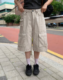 Effen Cargo Pocket Button Bermuda Pants