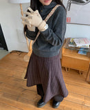 Colden High Neck Wool Knit Hoodie