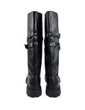 Zipper Flip Buckle Boots