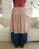 Kissing Stripe Midi Skirt