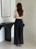 Carpit Unbalanced Wrap Wide Slacks