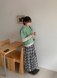 Nanko Puff Color Short Sleeve Crop Wool Knit