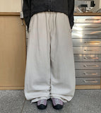 Hedeki banding snap button wide cotton pants
