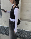 Keypin Black Washing Wide Pants