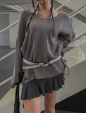 Festry unbalanced skirt