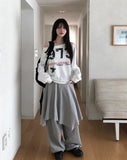 Kyou Unbalance Layered Shirring Skirt