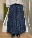 Nadin Banding Dot Denim Balloon Skirt