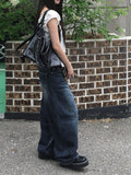 Terran Zipper Two Way Leather Big Shoulder Bag
