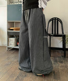 [unisex] Heroki banding string stripe color matching carpender denim pants