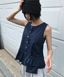 [BAG SET] DOT FRILL SLEEVELESS