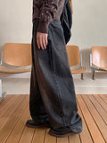 [unisex] Linon Washing Wide Denim Pants