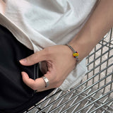 Flower steel bracelet