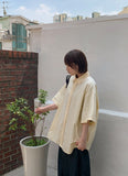 [unisex] Rimel Color Summer Over Short Sleeve Shirt