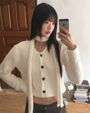 [MADE] Torin Mongle V-neck muffler cardigan set