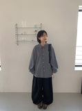 [Unisex] Hyusi Check Over Long Sleeve Shirt