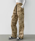 Dancer Like Camo Two-Way Military Jogger Wide Pants