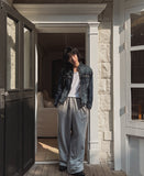 Undead China Neck Denim Jacket