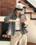 Mog Crop Check Shirt