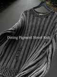 Dyeing Pigment Wash Ribbed Knit