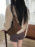 Right Leather Baguette Shoulder Bag