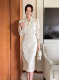 Cordell Tie Puff Blouse (Sleeveless Set)