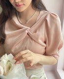 Keron Twist Puff Blouse