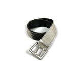 Gradient eyelet denim belt