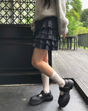 [MADE] Noma Lace Frill Banding Tiered Mini Skirt