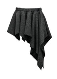 Waffle Unbalanced Flare Skirt