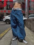 B-point balloon denim pants