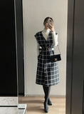 Neti Check Vest Tweed One Piece