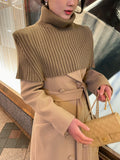 Blon Polar Knit Shawl Cape Warmer