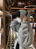 Boa fleece hooded zip-up