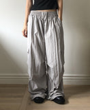 Tanen Parachute Layered Wrap Skirt Two-Way Cargo Banding Pants