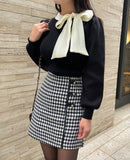 Sherry hound check mini skirt