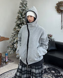 Liane Curved Brushed Hood Zip-Up