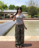 Multiple Pocket Low Cargo Pants