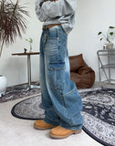 Shiroen Balloon Cargo Denim Pants