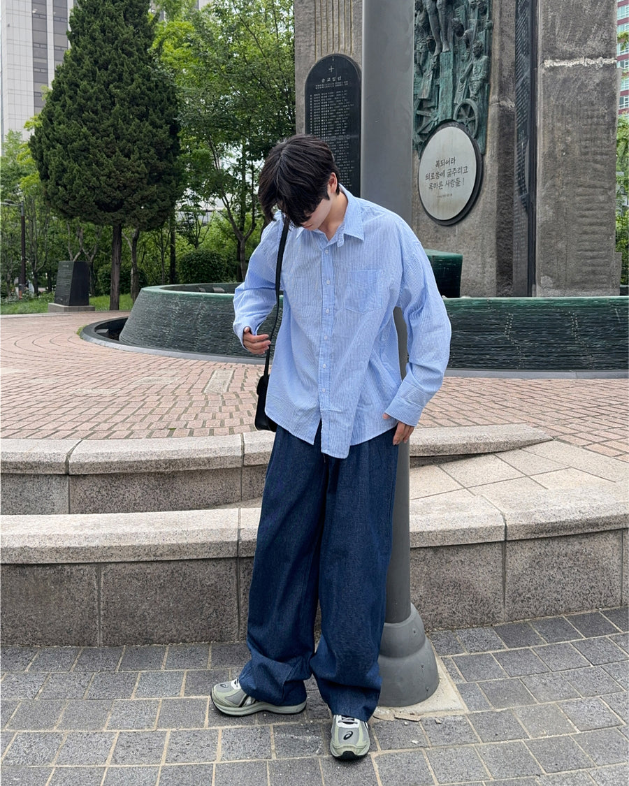 【SCENERITY】logic striped shirt logic striped shirt - SCENERITY