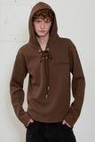 eyelet waffle hoodie