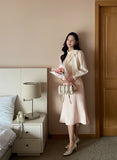 Eloni satin tie blouse
