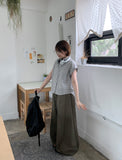 Mocku Banding Nylon Cargo Wide Pants