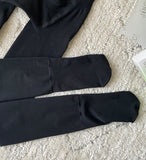 Flora Functional Span Black Stockings